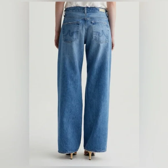 Anthropologie‎ x A. goldsmith Adria Wide Leg Wide Leg Women's Blue Jeans Sz 32